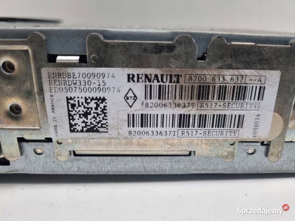 RADIO Renault Megane II Scenic II 8200633637 Rudka