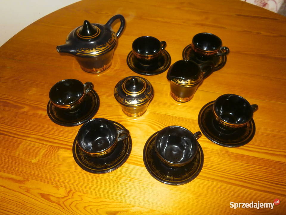 Serwis kawowy sygnowany 9 ładny stan PRL Łódź