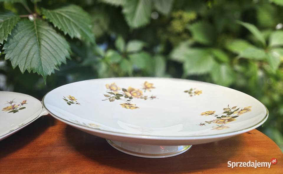 Rosenthal Aida 2 duże patery żółta róża lubelskie Lublin