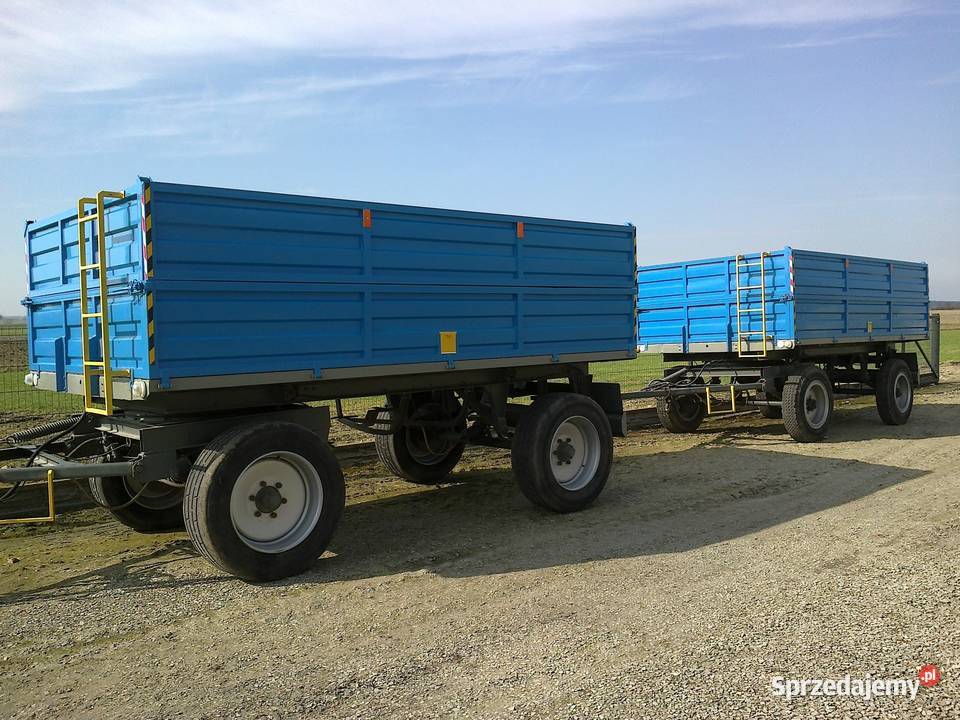 2 Przyczepy AUTOSAN wywrotka nieuszkodzony Pogorzela