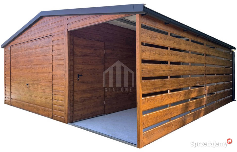 Garaż blaszany 4x6m wiata brama drzwi okno rynny sprzedam