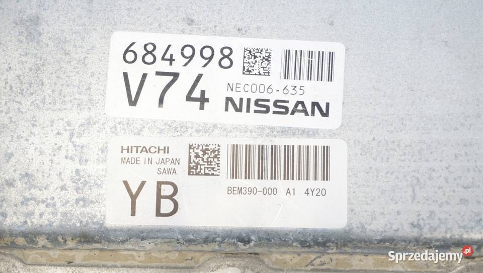 KOMPUTER SILNIKA BEM 390000 NISSAN 370Z G37 EX37 osobowe Nowy Tomyśl
