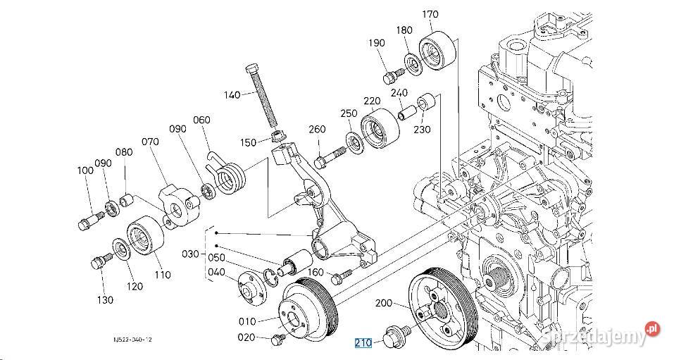 Śruba 12t koła pasowego Pozostałe Kobylnica