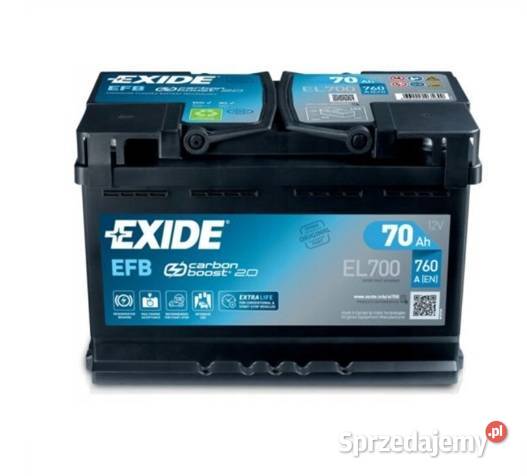 Akumulator Exide EFB STARTSTOP 70Ah 760A Rzeszów