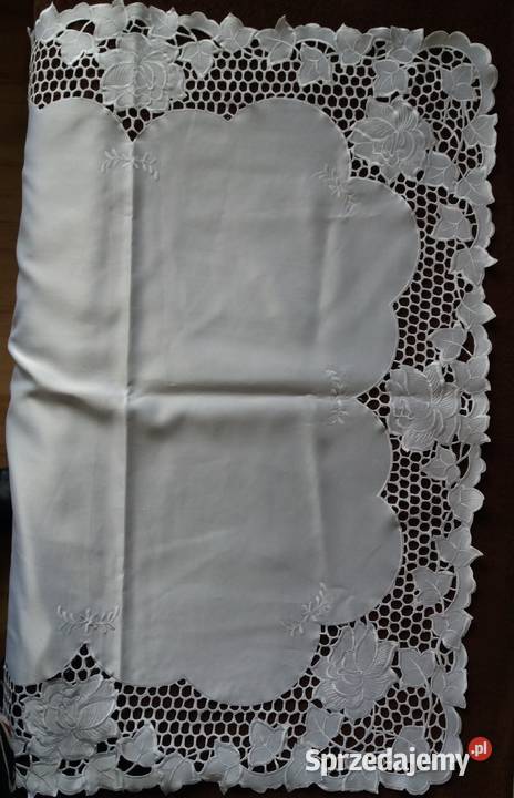 Nowy elegancki obrus serweta 8585 biały Gliwice