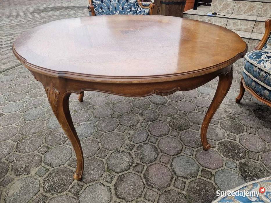 Zestaw mebli antycznych stół ława fotel komoda Siedlisko