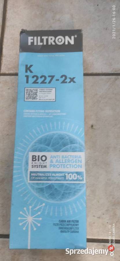 FILTRON FILTR KABINOWY K1227A2X CITROEN PEGOT ON Koronowo