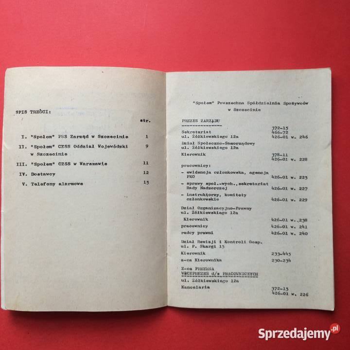 1915 Spis Telefonów PSS Społem Przeradzka