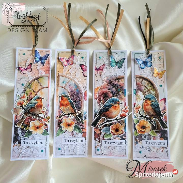 Zakładka do książki ptak wiosna ręcznie robiona Łódź