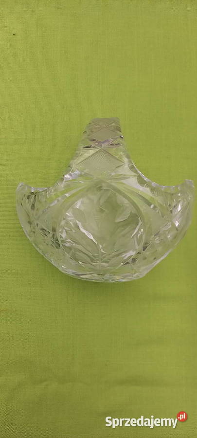 Kryształ owalny z kabłąkiem koszyk mazowieckie Małkinia Górna