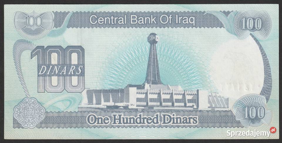 IRAK 100 DINAR 1994 SADDAM STAN BANKOWY UNC Numizmatyka Łódź