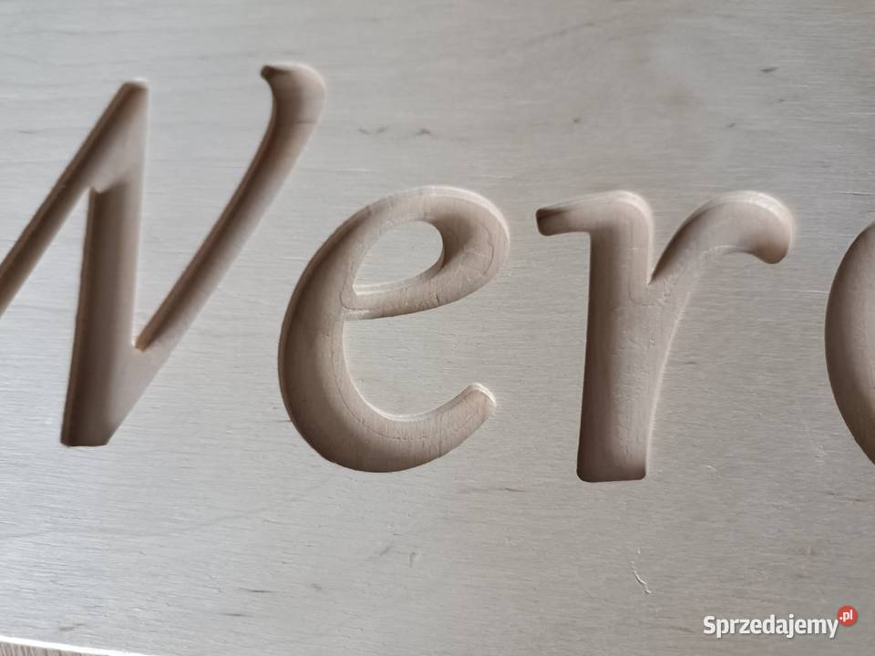 Deska drewniana z napisem Weronika Pokój dziecięcy pomorskie Kwidzyn