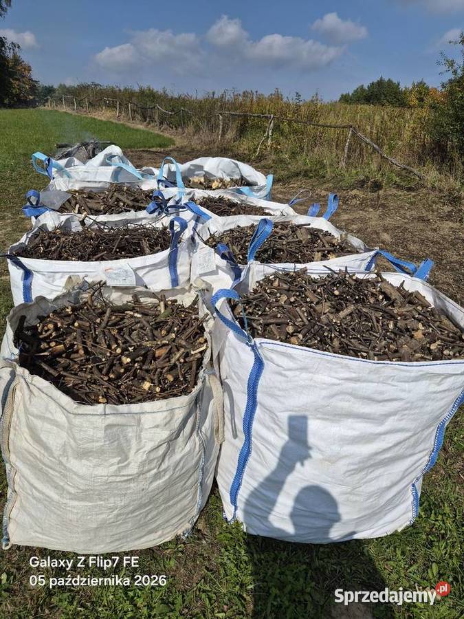 Zrębka drewno opałowe suche m3 big bag Pozostałe podkarpackie Jasło