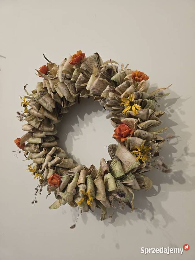 Duży Wianek z liści kukurydzy Węgorzewo