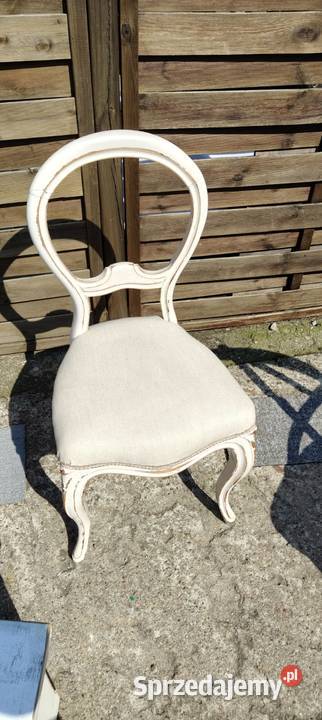 Krzesło ludwikowskie eleganckie drewniane mazowieckie Warszawa