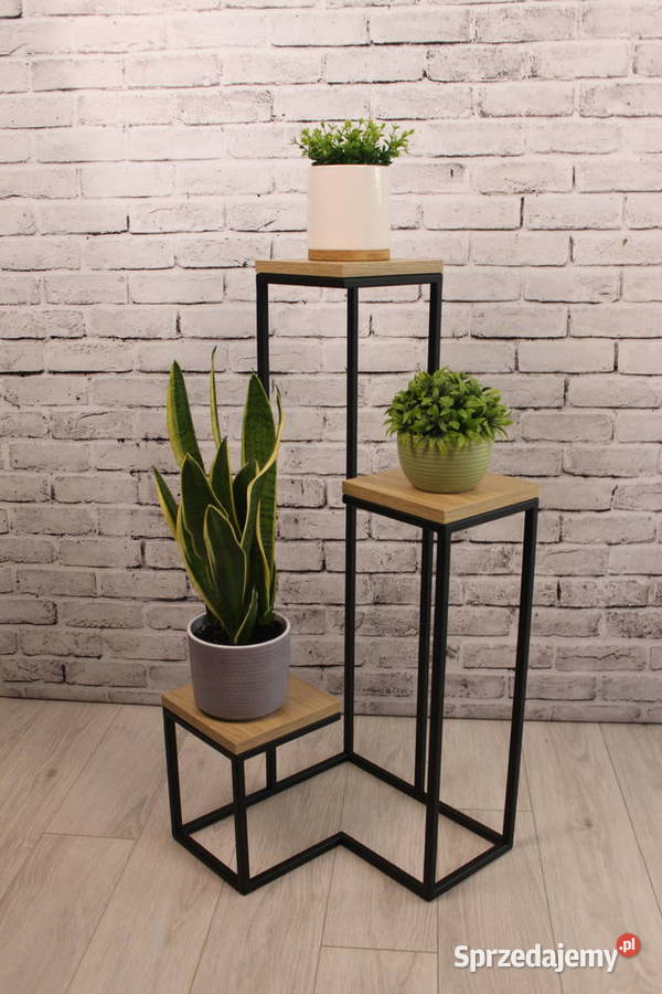 Kwietnik Stojący Potrójny Metalowy Loft podlaskie Białystok