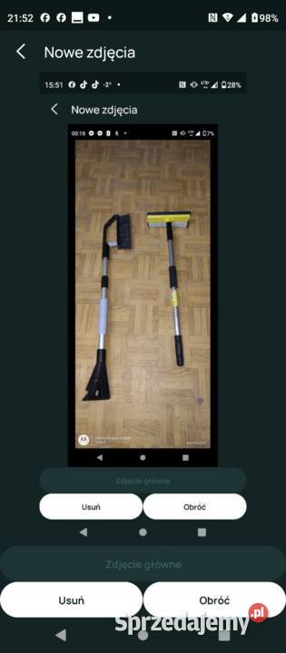 Szczotko skrobaczka do szyb i ściągacza do wody