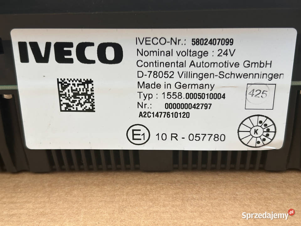 LICZNIK ZEGAR 5802407099 IVECO STRALIS lubuskie Sulechów