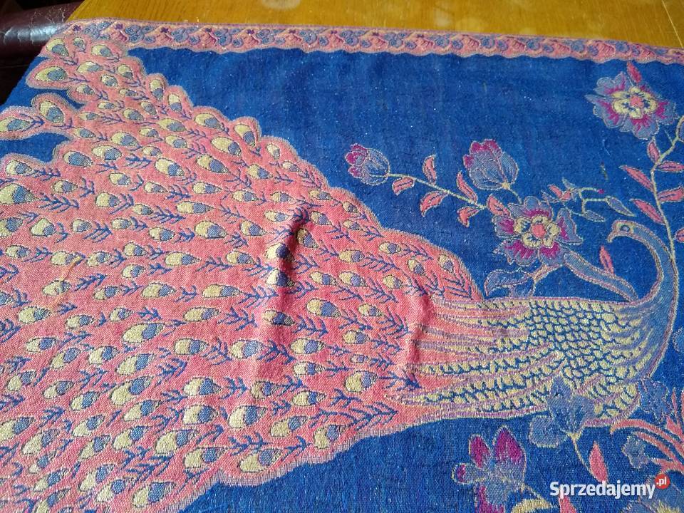 Szal192x68 w pawie złota nitka Dla kobiet Miłobądz