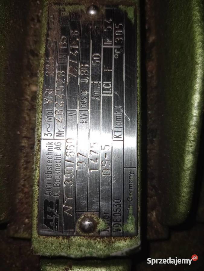 Silnik elektryczny 37kW 1475obr Produkcja łódzkie Dłutów