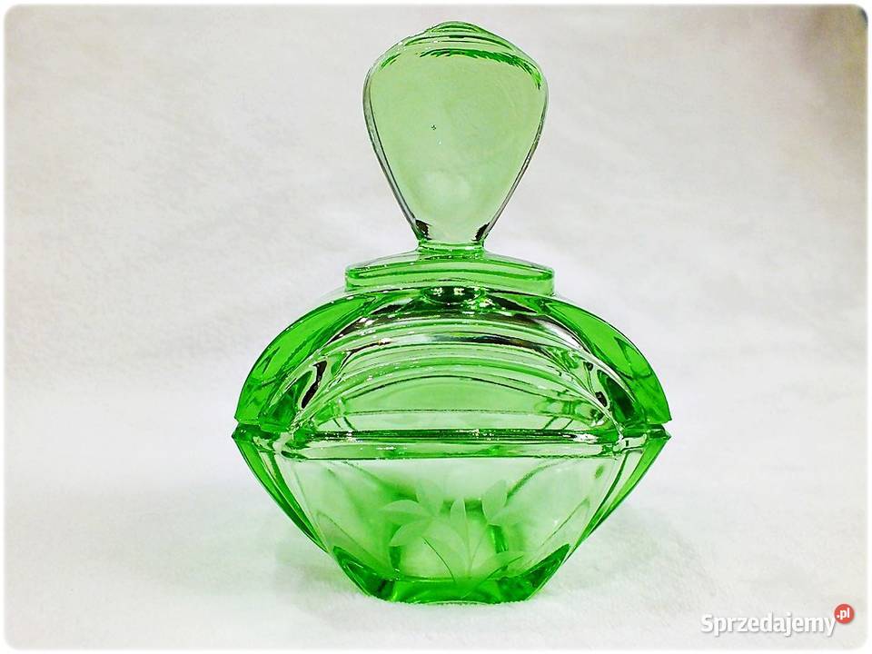 Karafka Perfumetka Szkło Uranowe z lat 30tych lubuskie Żary