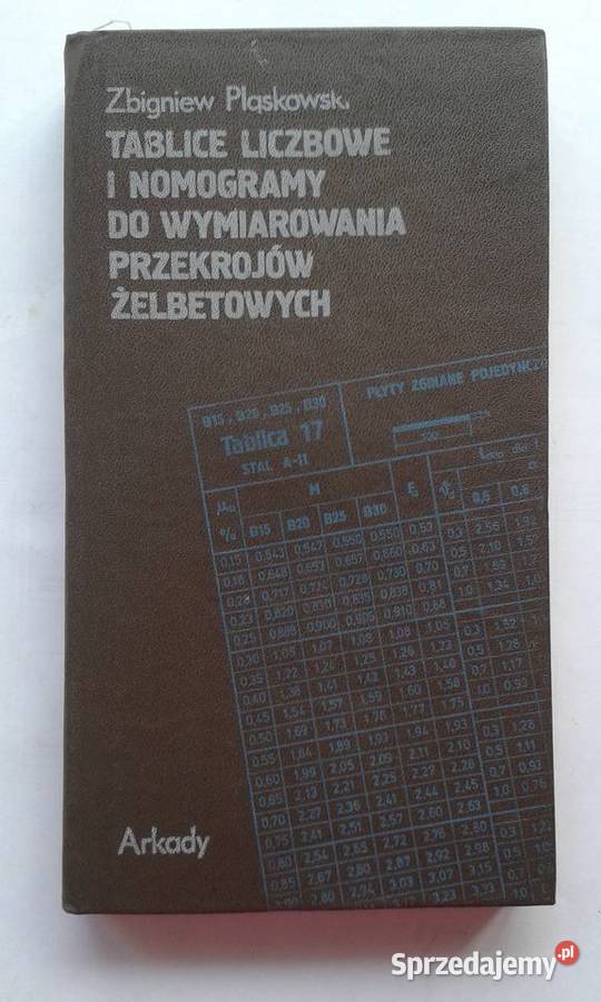 Tablice i nomogramy do wymiarowania przekrojów Gdynia sprzedam