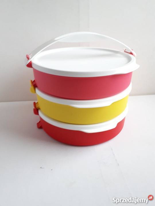 Tupperware zestaw piętrowy wielokolorowy Chęciny