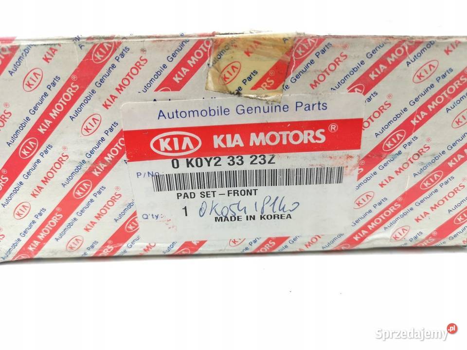KLOCKI HAMULCOWE PRZÓD KIA SPORTAGE 19942003 20 Klocki hamulcowe
