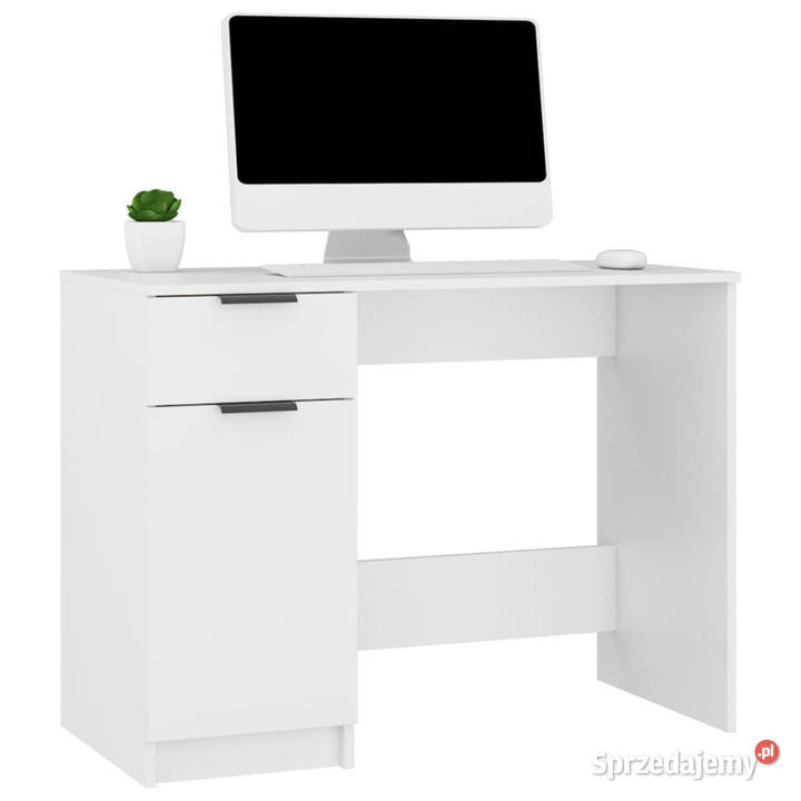 Biurko białe 100x50x75 materiał drewnopochodny Warszawa sprzedam
