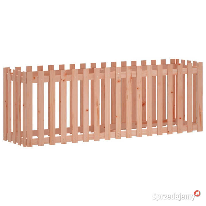 Rabata ogrodowa z płotkiem 200x50x70 drewno