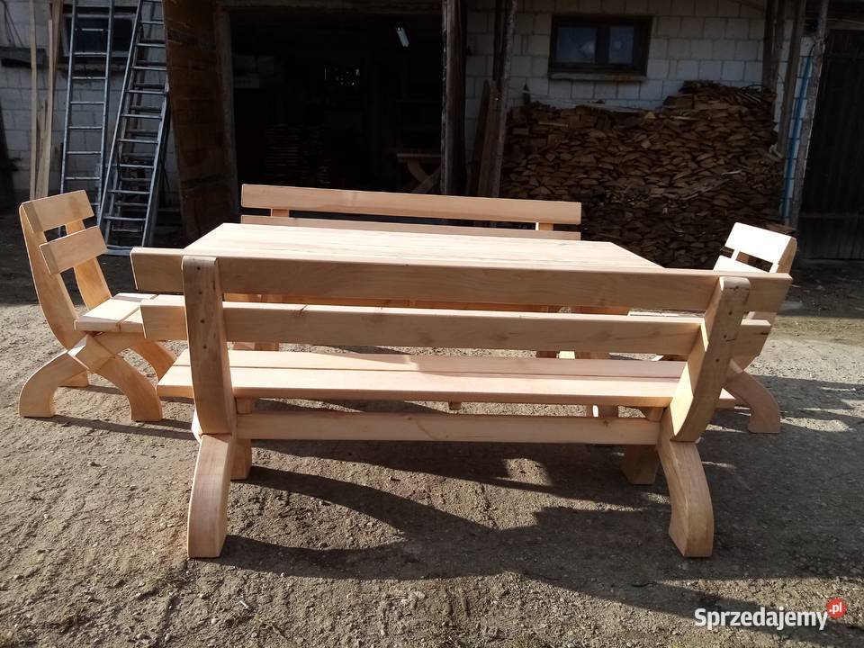 Meble ogrodowe drewniane olchowe masywne Świderki sprzedam