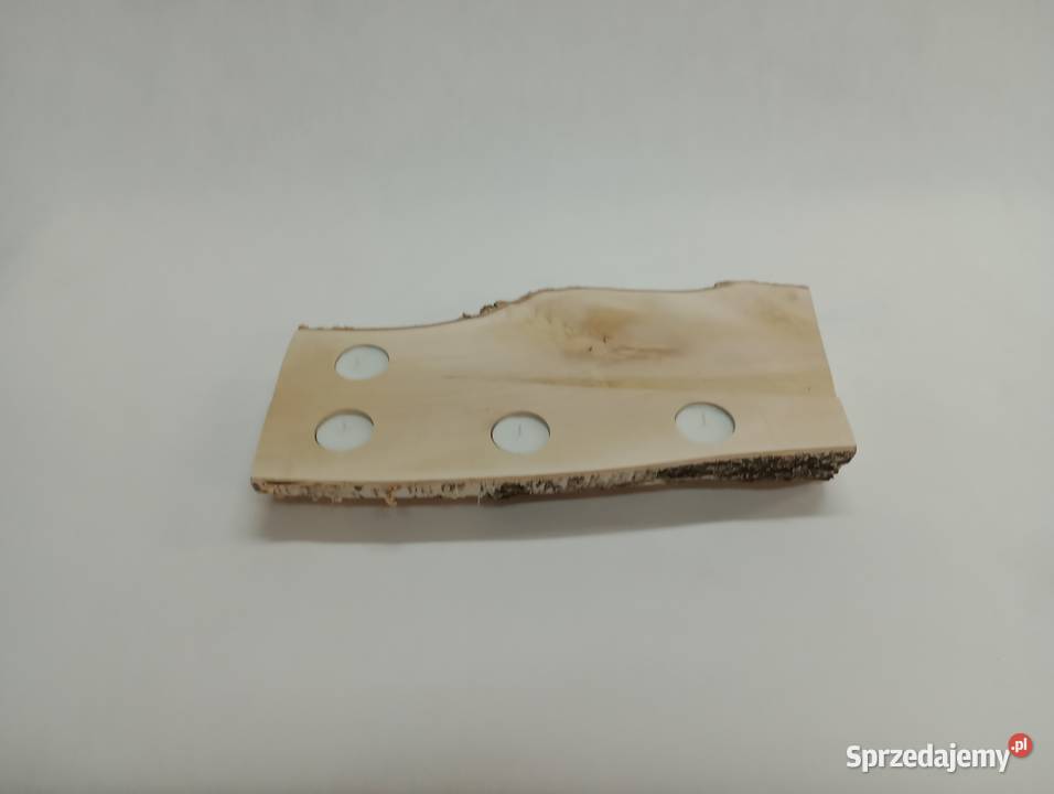 ŚWIECZNIK Z DREWNA BROZOWEGO ŚWIECZNIK TEALIGHT Żagań