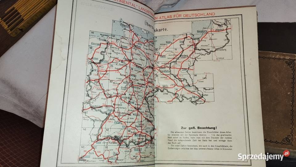 Przedwojenny niemiecki atlas samochodowy Zabrze