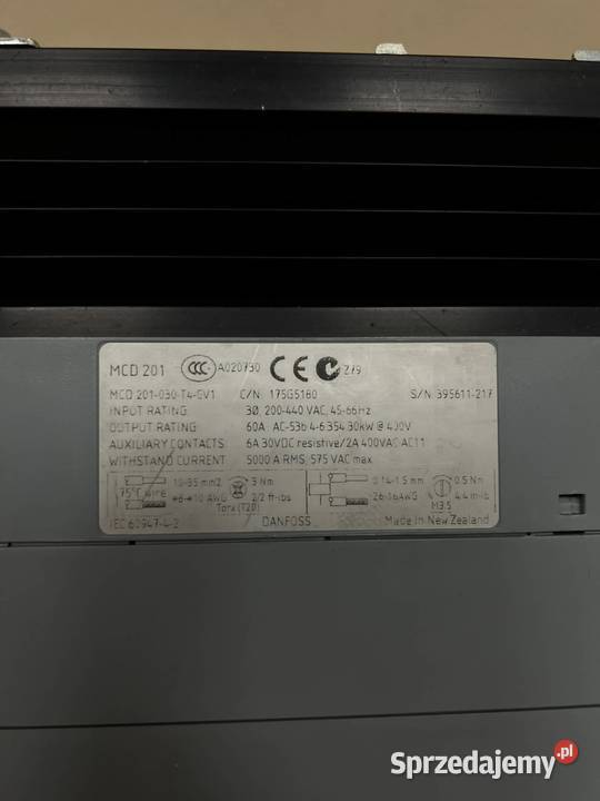 Soft Start Danfoss MCD 201 MCD201030T4CV1 30kW śląskie