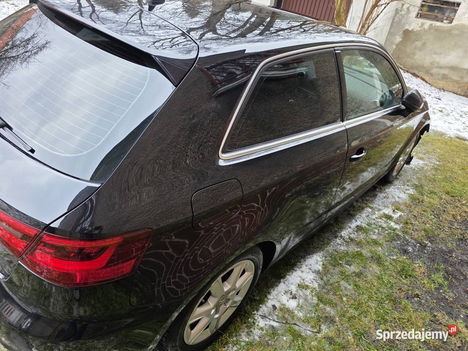 Audi A3 20 150 czarny fotele S3 skórą alkantara Wałbrzych