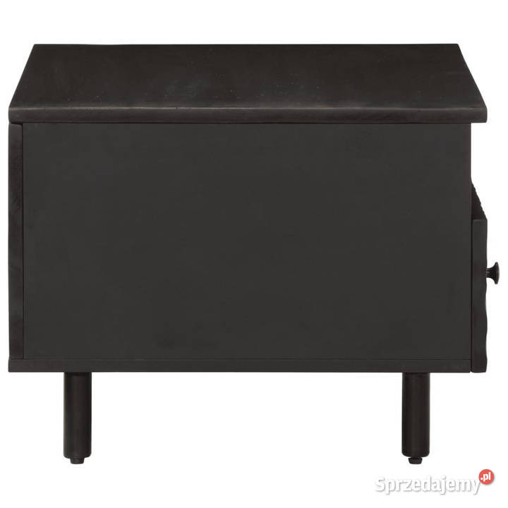 Stolik kawowy czarny 80x54x40 lite drewno mango