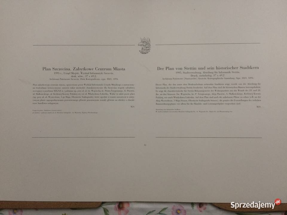 1276 Plany I Mapy Szczecina XVII Do XX Wieku 14 Szczecin sprzedam
