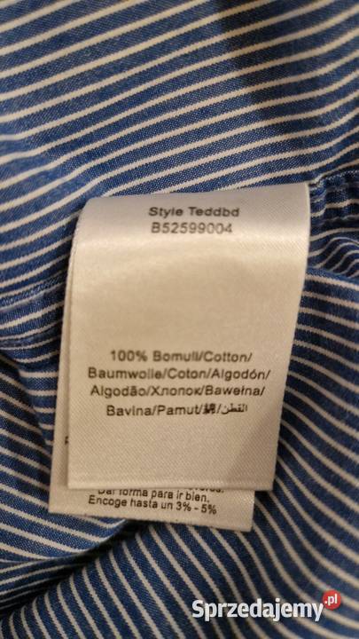 Męska KOSZULA Cottonfield XL niebieskie paski Cottonfield Odzież codzienna Lublin