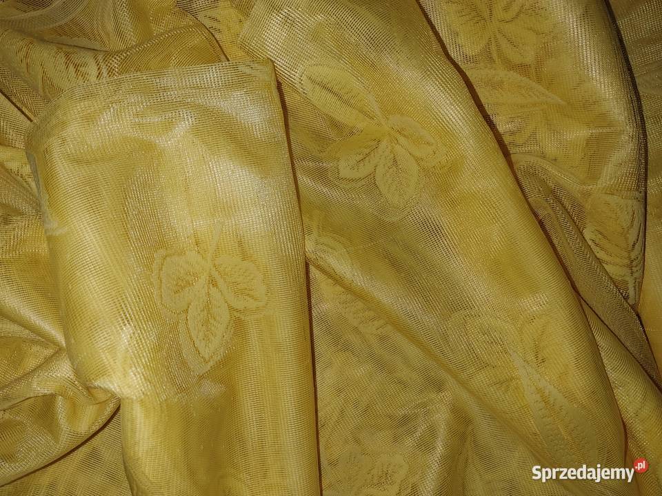 firana żakardowa żółta 250 wys Wystrój okien Wrocław