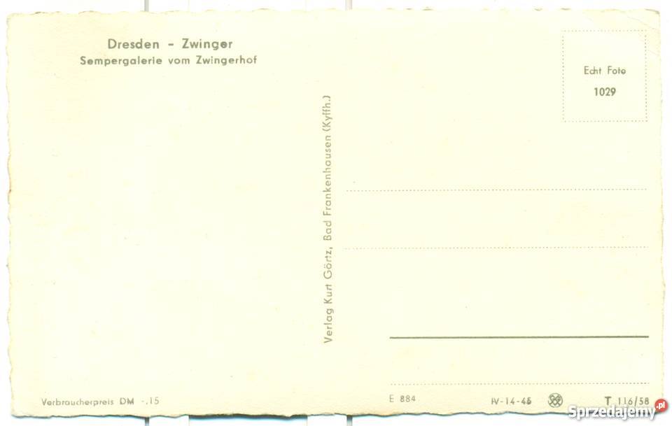 Dresden Zwinger Sempergalerie vom Zwingerhof wielkopolskie Ostrów Wielkopolski