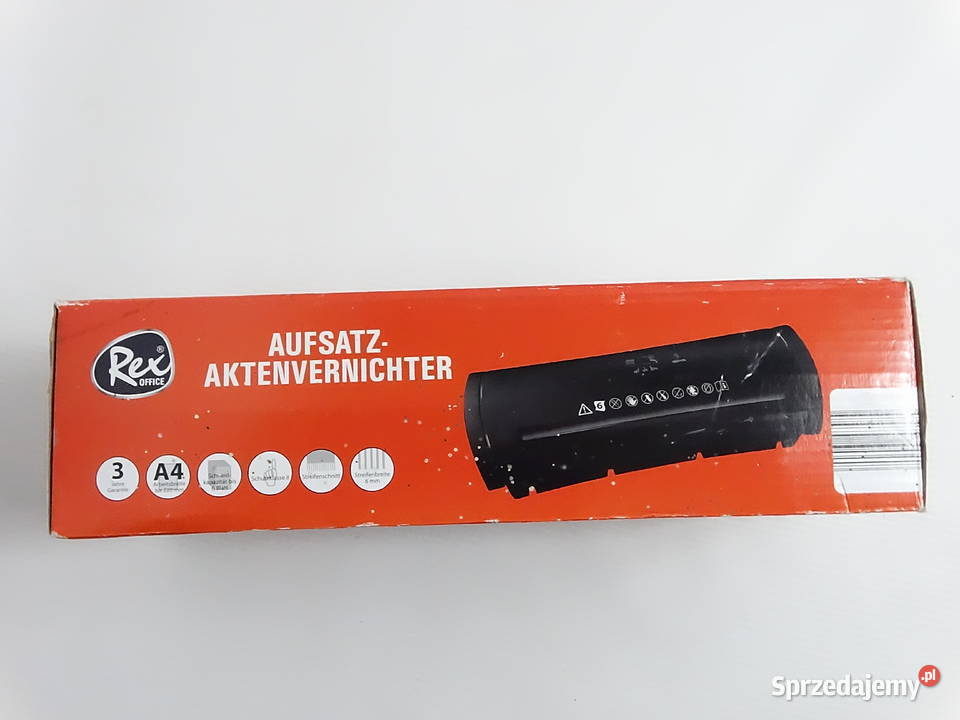 NOWA Niszczarka Nakładana REX OFFICE Sprawdzona Pozostałe Biłgoraj