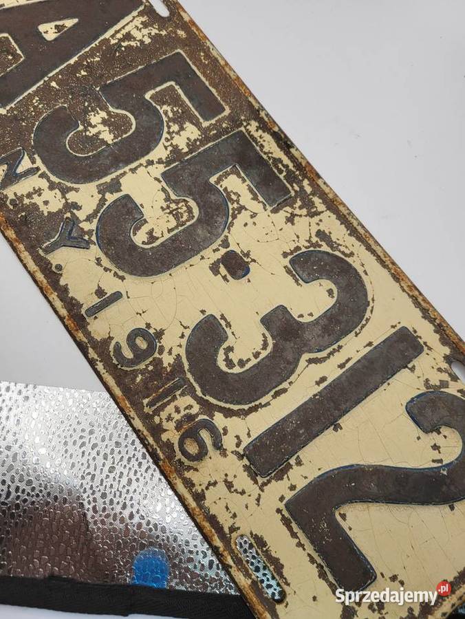 STARA TABLICA REJESTRACYJNA USA 1916 śląskie Rybnik