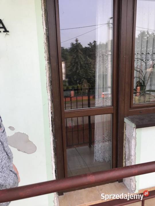 5 okien okna ciemny brąz roleta do dwóch PCV sprzedam