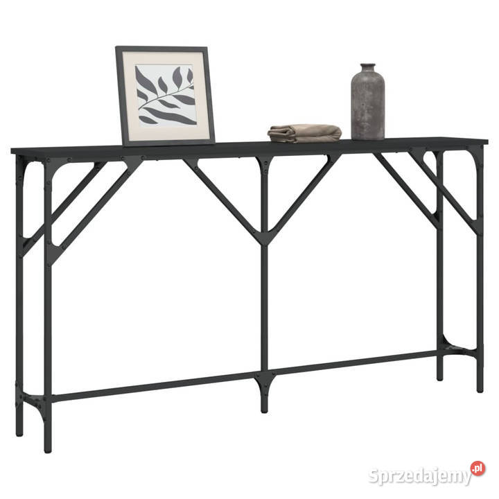 Stolik konsolowy czarny 140x23x75 materiał Warszawa sprzedam