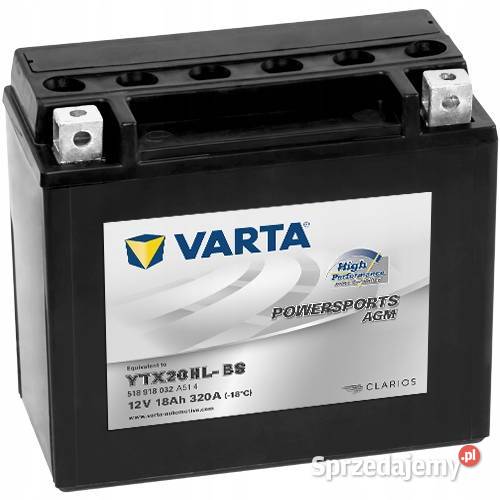 AKUMULATOR VARTA YTX20HLBS TX20HLBS 12V 18Ah Akumulatory motocyklowe