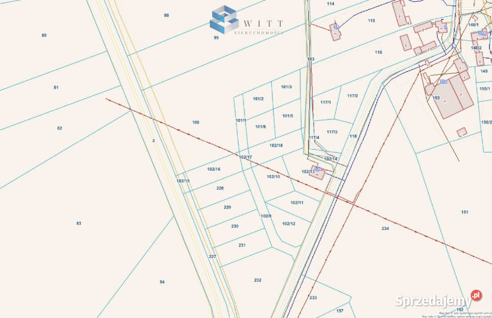sprzedaży działki 1320m2 Filice gaz sprzedam