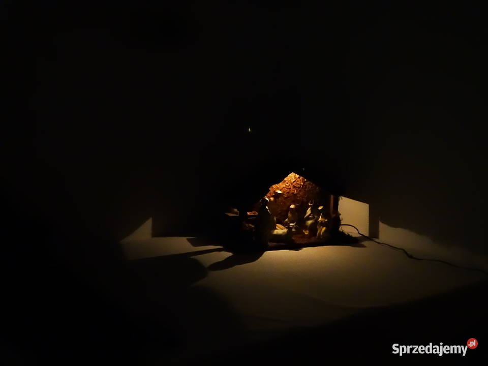 Szopka bożonarodzeniowa z figurkami tradycyjna Biłgoraj