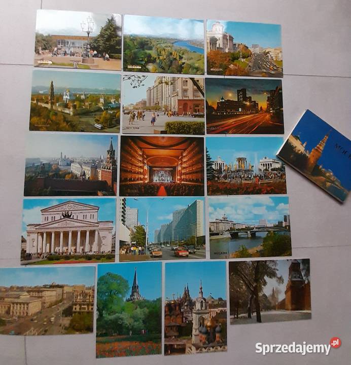 Stare pocztówki kartki pocztowe pocztówka Moskwa Dąbrowa Górnicza