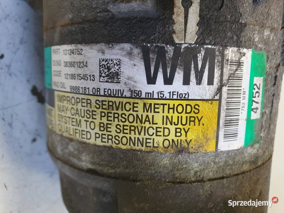 SPRĘŻARKA KLIMATYZACJI Opel Astra H III 19 CDTI Rudka