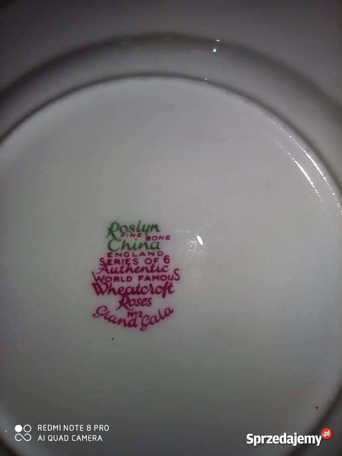 Talerzyk z różami Wheatcroft Roses Roslyn Antyki, Sztuka, Kolekcje Gdańsk
